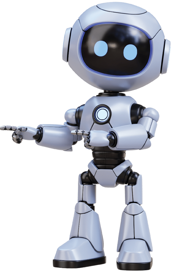 A collection of five adorable. stylized robots showcasing different expressions and actions. perfect for representing artificial intelligence and modern technology