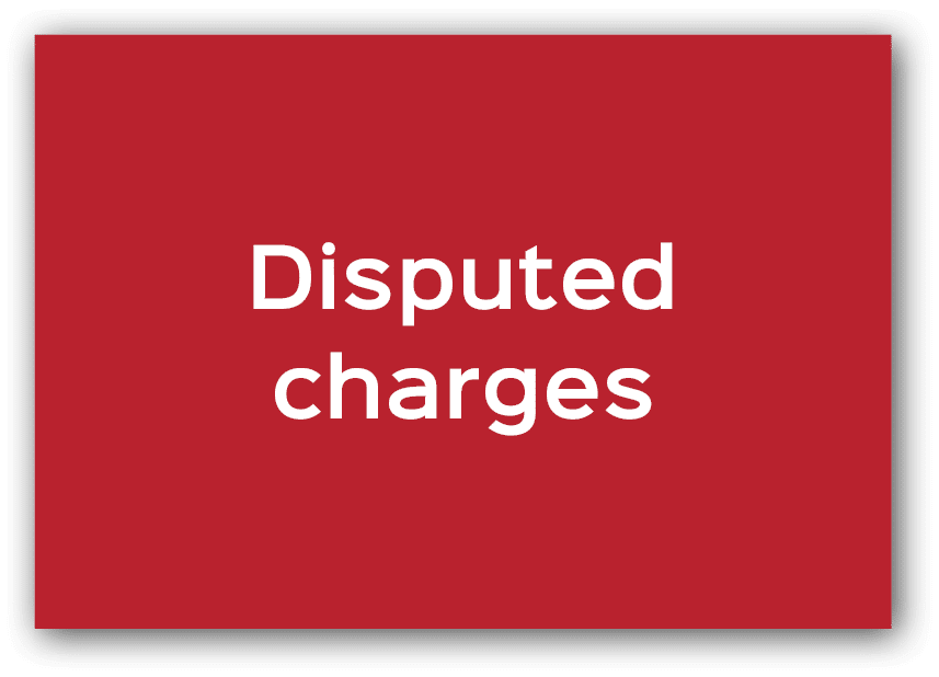 Disputed charges
