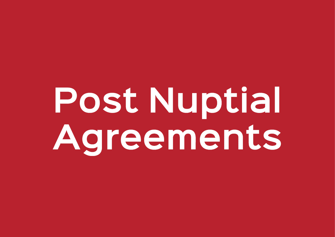 Post Nuptial Agreements